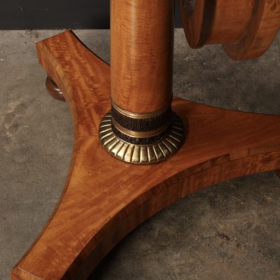 Satinwood & Walnut Round Occasional Table - Image 9