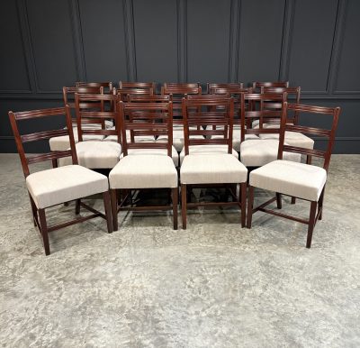 Set of Eighteen Georgian Mahogany Dining Chairs - Image 3