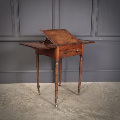 Small Regency Mahogany Writing Table - Image 12