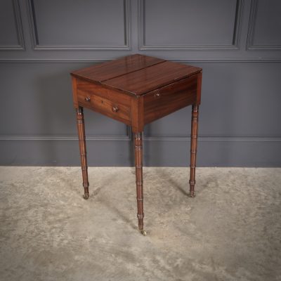 Small Regency Mahogany Writing Table - Image 4