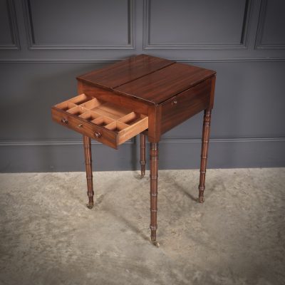 Small Regency Mahogany Writing Table - Image 6