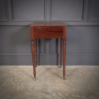 Small Regency Mahogany Writing Table - Image 7