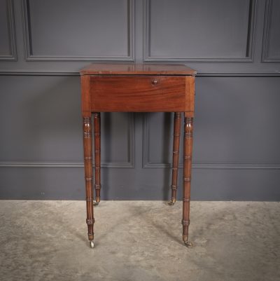 Small Regency Mahogany Writing Table - Image 9