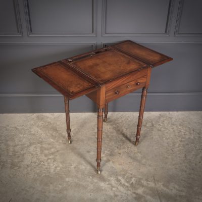 Small Regency Mahogany Writing Table - Image 10