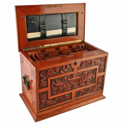19th Century Victorian Walnut Stationery Box - Image 4