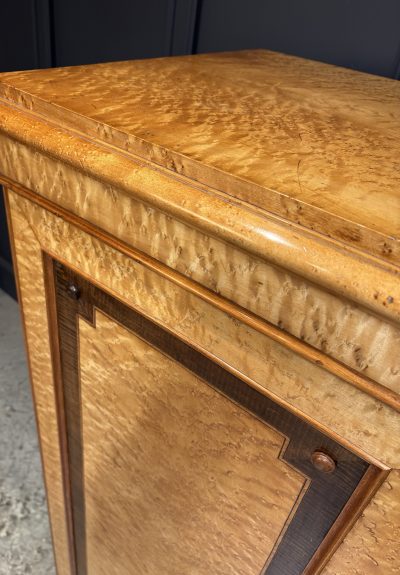 Low Victorian Birds Eye Maple Compactum Wardrobe - Image 12