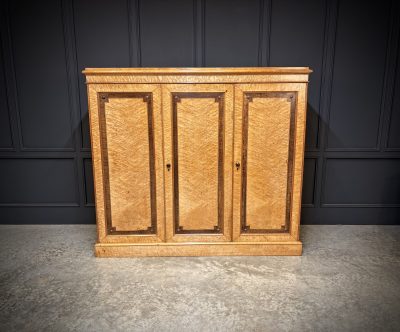 Low Victorian Birds Eye Maple Compactum Wardrobe - Image 8