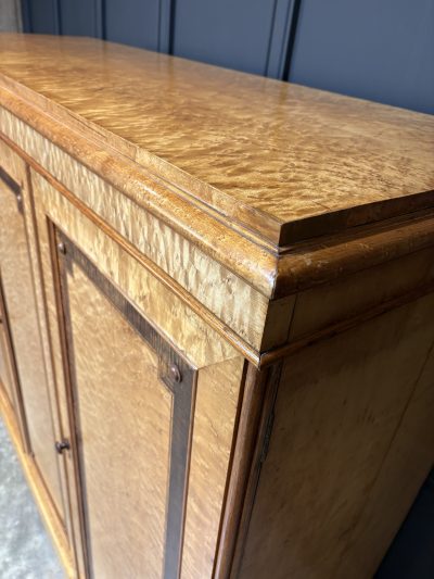 Low Victorian Birds Eye Maple Compactum Wardrobe - Image 11