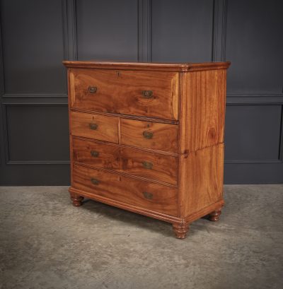 Victorian Camphor Wood Military Campaign Secretaire Chest - Image 10