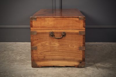 Antique Military Campaign Camphor Wood Trunk - Image 10