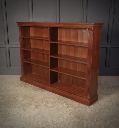 Victorian Oak Open Bookcase - Image 7