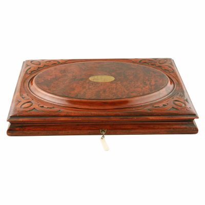 19th Century figured walnut Document Box - Image 2