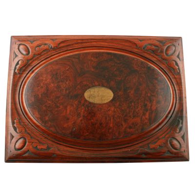 19th Century figured walnut Document Box - Image 5