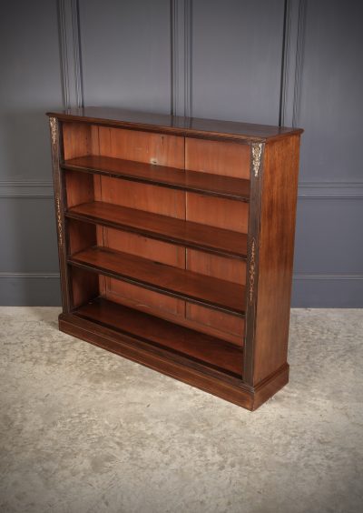 Victorian Walnut Open Bookcase - Image 4