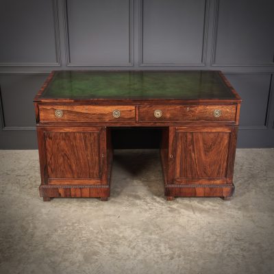 Rare William IV Rosewood Partners Desk - Image 11