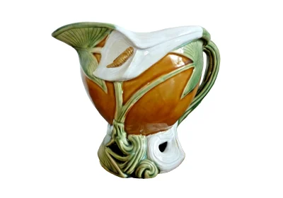 Art Nouveau Style Large Majolica Ceramic Jug - Image 2