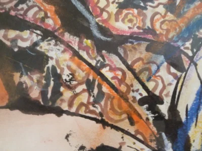 Zamy Steynovitz (1951-2000) Original Watercolour and Mixed Media Portrait - Image 10