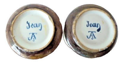 Auguste Jean (1829-1896) Pair of Antique French Faience Earthenware Vases - Image 10
