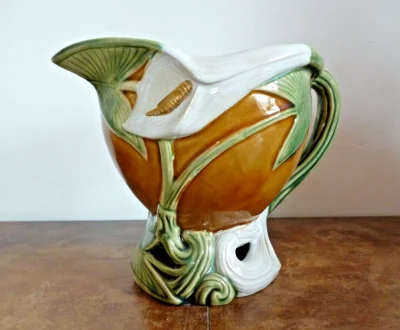 Art Nouveau Style Large Majolica Ceramic Jug - Image 11