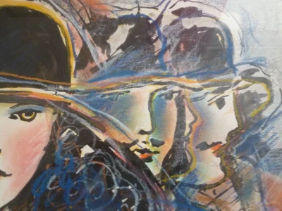 Zamy Steynovitz (1951-2000) Original Watercolour and Mixed Media Portrait - Image 12