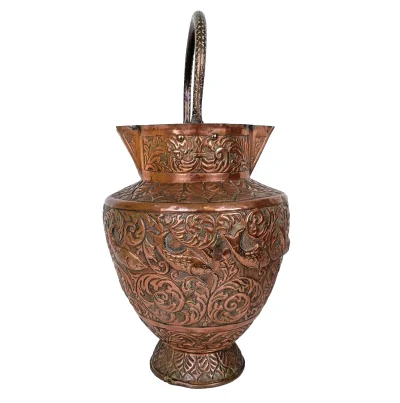 Large Antique Persian Qajar Dynasty Copper Water Carrier Jug - Image 14