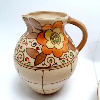 Charlotte Rhead Bursley Ware Art Deco Jug and Bowl - Image 3