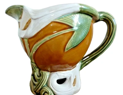 Art Nouveau Style Large Majolica Ceramic Jug - Image 3