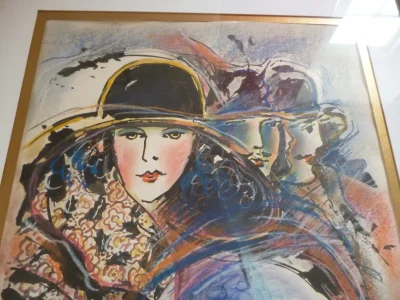 Zamy Steynovitz (1951-2000) Original Watercolour and Mixed Media Portrait - Image 3