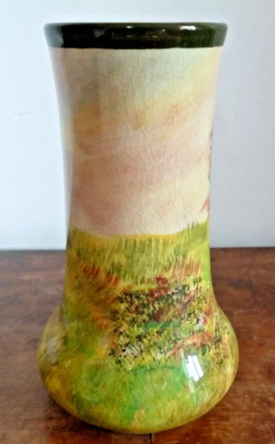 Vintage Royal Doulton Game Birds Black Grouse Vase c 1937 - Image 4