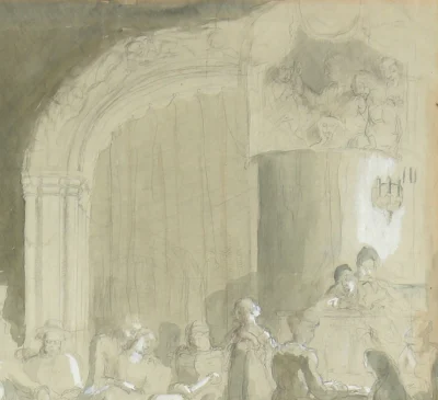 Rodney Joseph Burn RA (1899-1984) - THE REHEARSAL - Prize Winning Wash Drawing - Image 5
