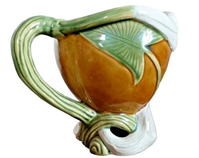 Art Nouveau Style Large Majolica Ceramic Jug - Image 5