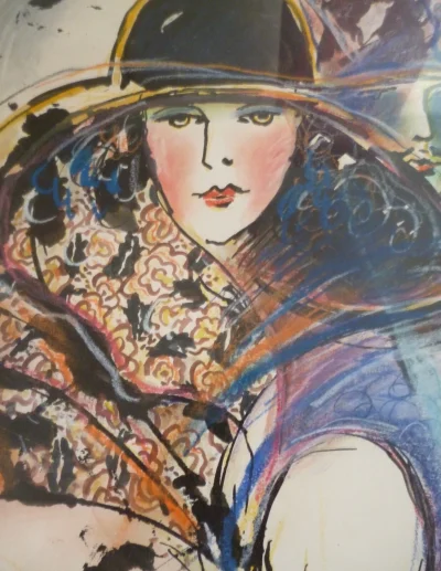 Zamy Steynovitz (1951-2000) Original Watercolour and Mixed Media Portrait - Image 5