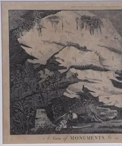 Rare Easter Island Moai Antique Print from Captain Cook's Voyage, Hodges c 1784 - Image 5