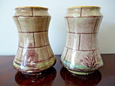 Auguste Jean (1829-1896) Pair of Antique French Faience Earthenware Vases - Image 5