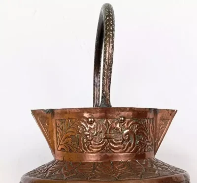 Large Antique Persian Qajar Dynasty Copper Water Carrier Jug - Image 6