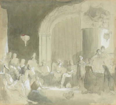 Rodney Joseph Burn RA (1899-1984) - THE REHEARSAL - Prize Winning Wash Drawing - Image 8