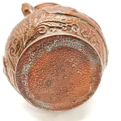 Antique Art Nouveau Copper Clad Stoneware Vase c. 1910 - Image 9