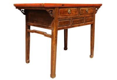 Antique Chinese Hardwood Side Table with Drawers, c.1820 - Image 3