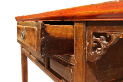 Antique Chinese Hardwood Side Table with Drawers, c.1820 - Image 5