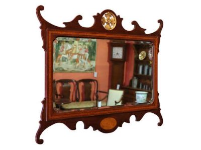 Antique Mahogany Wall Mirror Circa 1900 - Image 3