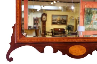 Antique Mahogany Wall Mirror Circa 1900 - Image 4