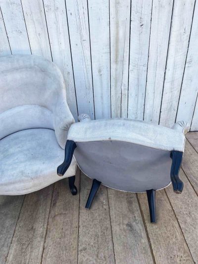 Pair of French 19th century Armchairs. - Image 7