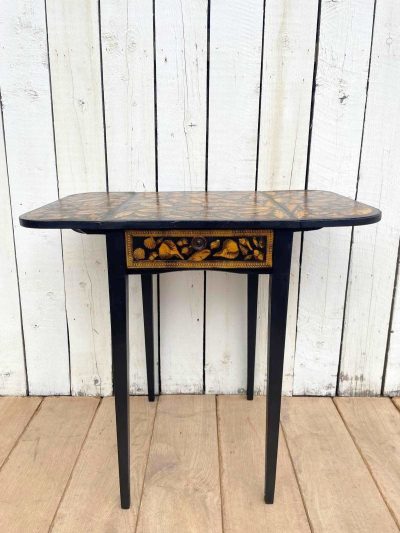 Decorated Drop Leaf Table - Image 8