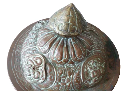 Rare Large 18th/19th Century Copper and Brass Tibetan Chang Flask - Image 12