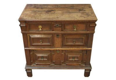 Charles II Oak 2 Part Chest - Image 2