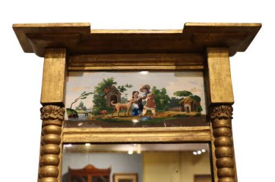 Early 19th Century Giltwood Mirror with verre églomisé - Image 4
