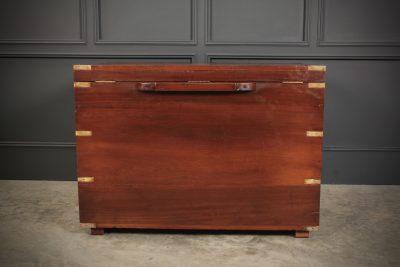 Large Military Campaign Style Mahogany Trunk - Image 10