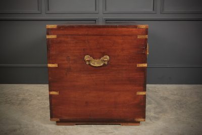 Large Military Campaign Style Mahogany Trunk - Image 11