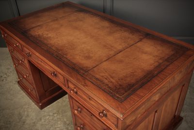 Victorian Mahogany & Leather Desk - Image 10