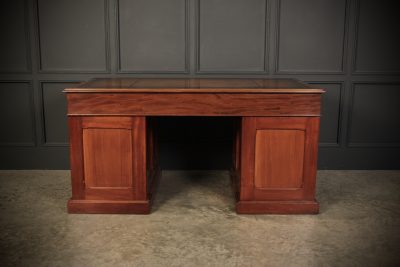 Victorian Mahogany & Leather Desk - Image 12